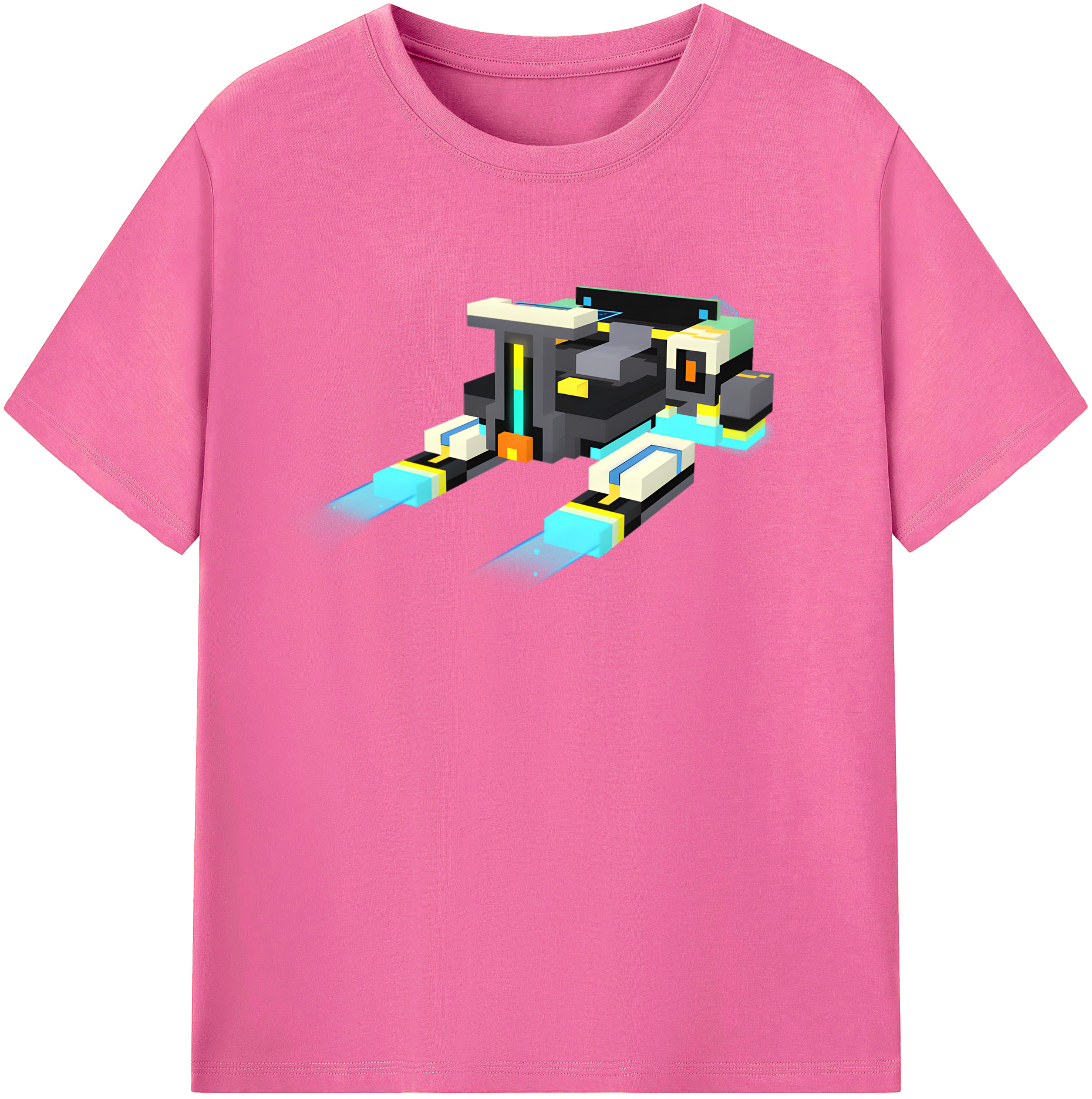 （画像用） マインクラフト ブロックの世界 Minecraft MC Block world レディースカジュアルプリントTシャツ（綿100％）